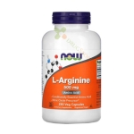 НАУ ФУДС АРГИНИН капсули 500 мг 250 броя / NOW FOODS ARGININE 