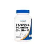 L-АРГИНИН / L-ЦИТРУЛИН капсули 120 броя / NUTRICOST L- ARGININE + L-CITRULINE