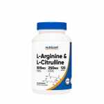 L-АРГИНИН / L-ЦИТРУЛИН капсули 120 броя / NUTRICOST L-ARGININE + L-CITRULINE