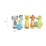 ДЪРВЕН БОУЛИНГ ЖИВОТНИТЕ ОТ ДЖУНГЛАТА OTT03810 / ORANGE TREE TOYS JUNGLE ANIMAL SKITTLES OTT03810