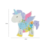 ДЪРВЕН ПЪЗЕЛ С ЧИСЛА ЕДНОРОГ OTT05925 / ORANGE TREE TOYS UNICORN NUMBER PUZZLE OTT05925