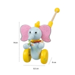 ДЪРВЕНА БУТАЛКА ДЪМБО OTT02288 / ORANGE TREE TOYS PUSH ALONG DUMBO OTT02288