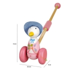 ДЪРВЕНА БУТАЛКА ПАТЕ OTT02462 / ORANGE TREE TOYS PUSH ALONG DUCK OTT02462