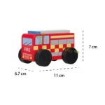 ДЪРВЕНА ПОЖАРНА КОЛА OTT07411 / ORANGE TREE TOYS FIRE ENGINE OTT07411