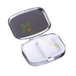 ОВАЛНА МЕТАЛНА КУТИЯ ЗА ЛЕКАРСТВА С 2 ОТДЕЛЕНИЯ / OVAL METAL BOX FOR MEDICINES WITH 2 COMPARTMENTS