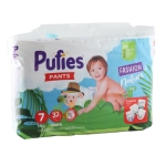 ПЕЛЕНИ ГАЩИ ПУФИС ФЕШЪН & НЕЙЧЪР №7 17+ кг 32 броя / PUFIES FASHION & NATURE PANTS №7 17+ kg 