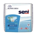 ПЕЛЕНИ ЗА ВЪЗРАСТНИ СЕНИ СУПЕР размер L 10 броя / SENI ADULT DIAPERS SUPER L 