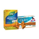 ПРИМАДОФИЛУС КИДС - ЧЕРЕША дъвчащи таблетки 30 броя+ТАПИ ЗА УШИ QUIES ЗА ДЕЦА-МНОГОКРАТНИ 3 ЧИФТА / NATURE'S WAY PRIMADOPHILUS KIDS CHERRY+QUIES EAR PLUGS FOR CHILDREN