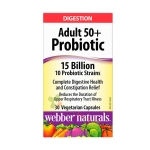 ПРОБИОТИК ЗА ВЪЗРАСТНИ 50+ 15 млрд./10 щама капсули 30 броя / WEBBER NATURALS ADULT 50+ PROBIOTIC 15 billion