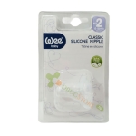 СИЛИКОНОВ ОВАЛЕН БИБЕРОН КЛАСИК №2 6-18 месеца / WEE BABY CLASSIC SILICONE TEAT №2 6-18 months