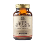 СОЛГАР МАСЛО ОТ ЧЕРЕН ДРОБ НА ТРЕСКА СУПЕР КОМПЛЕКС капсули 60 броя / SOLGAR SUPER COD LIVER OIL COMPLEX