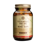 СОЛГАР ВИТАМИН C + ШИПКА таблетки 500 мг 100 броя / SOLGAR VITAMIN C + ROSE HIPS
