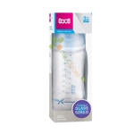СТЪКЛЕНО ШИШЕ ЗА ХРАНЕНЕ BABY SHOWER ЗА МОМЧЕ 3+ месеца 250 мл / LOVI GLASS FEEDING BOTTLE BABY SHOWER BOY 3+ months