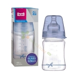 СТЪКЛЕНО ШИШЕ ЗА ХРАНЕНЕ BABY SHOWER ЗА МОМЧЕ 0+ месеца 150 мл / LOVI GLASS FEEDING BOTTLE BABY SHOWER BOY 0+ months 150 ml