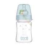 СТЪКЛЕНО ШИШЕ ЗА ХРАНЕНЕ БОТАНИК 0+ месеца 150 мл / LOVI GLASS FEEDING BOTTLE BOTANIC 0+ months
