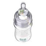 СТЪКЛЕНО ШИШЕ ЗА ХРАНЕНЕ БОТАНИК 0+ месеца 150 мл / LOVI GLASS FEEDING BOTTLE BOTANIC 0+ months