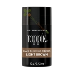 ТОППИК ФИБРИ ЗА КОСА СВЕТЛО КАФЯВО 12 г / TOPPIK HAIR BUILDING FIBERS LIGHT BROWN