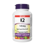 ВИТАМИН K2 капсули 120 мкг 75 броя / WEBBER NATURALS VITAMIN K2 